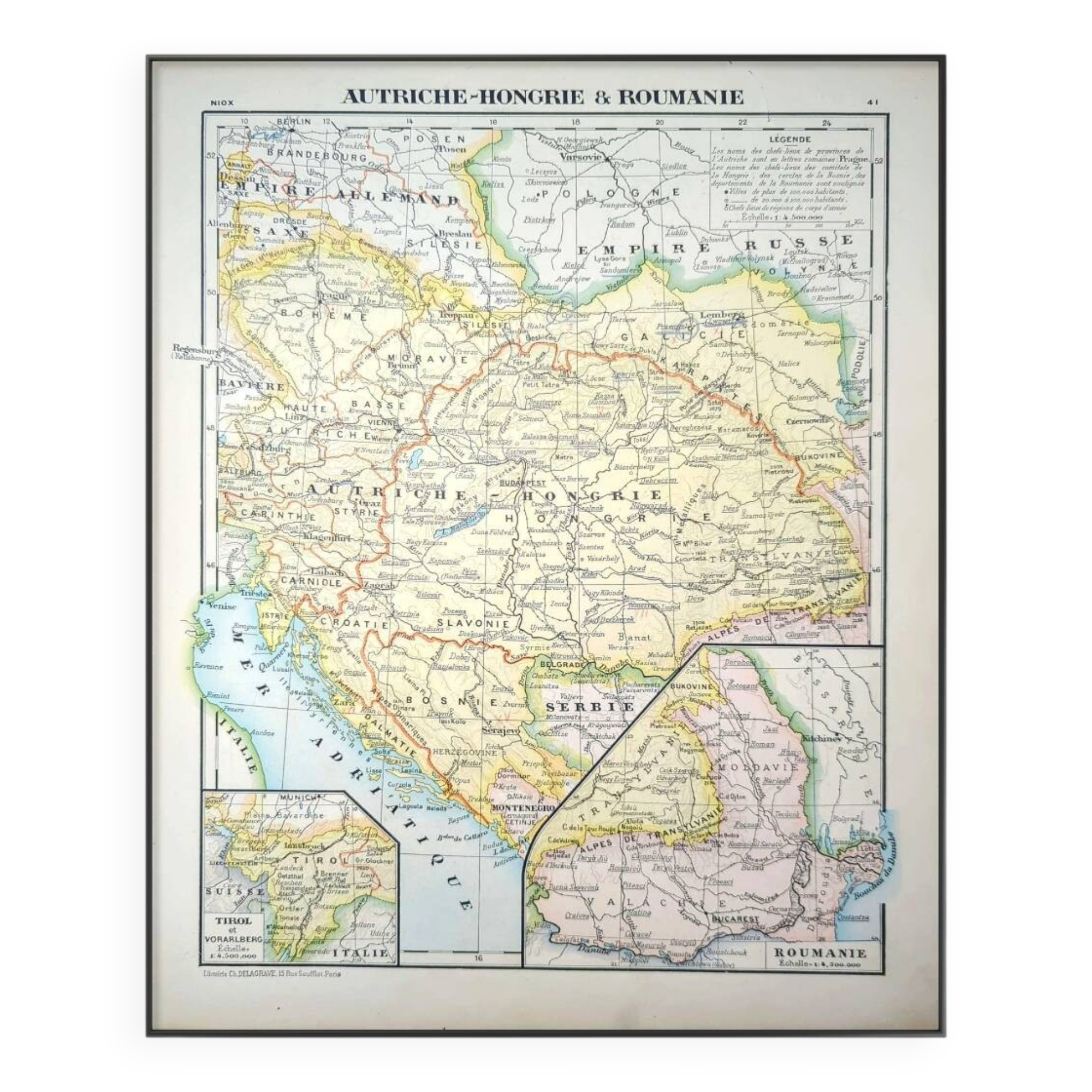 Imprimée en 1900, Autriche-Hongrie et Roumanie.