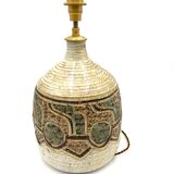 Marcel Giraud lamp foot in Vallauris vintage ceramic