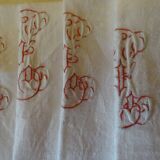 Pack of 6 monogrammed linen towels