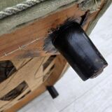 1970s, Danish relax armchair, light green furniture velour