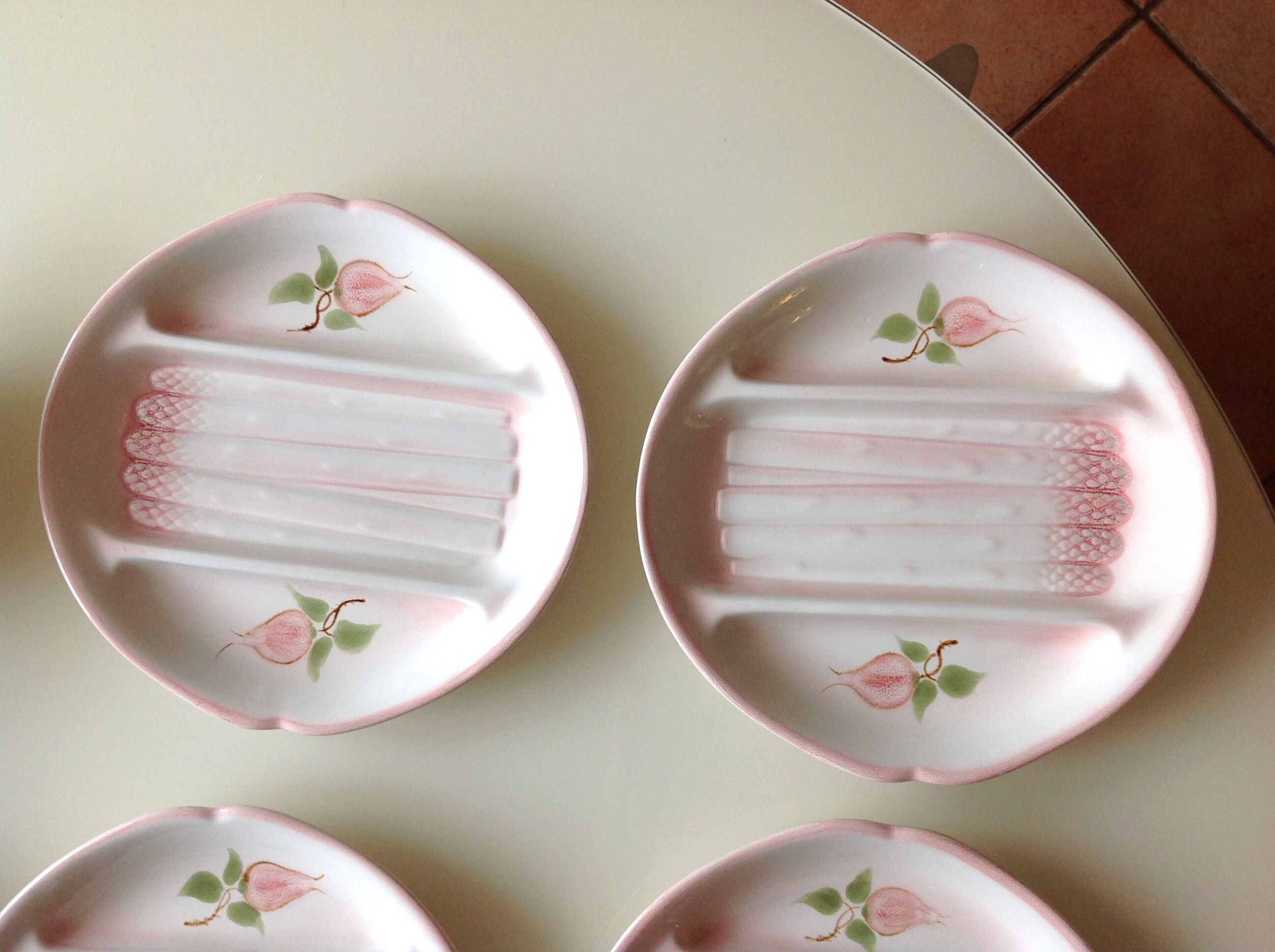 Asparagus service in salins pink dabbling 70/80