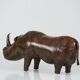 XL Rhinoceros Leather Footstool by Dimitri Omersa