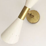 Pair of flutes 60's wall lamps