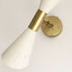 Pair of flutes 60's wall lamps