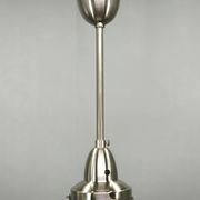 Pair of 1930s Czech Art Deco Opaline Glass and Chrome Pendant Lights