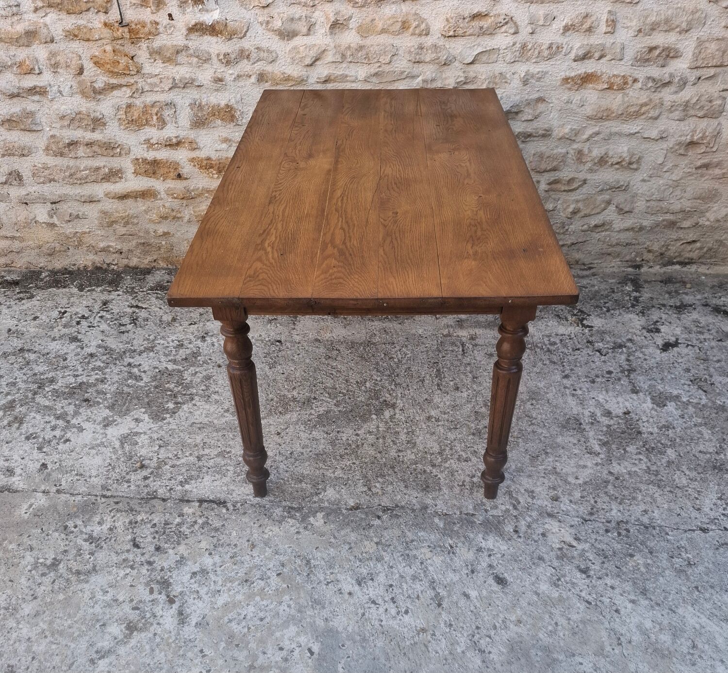 231 cm oak farmhouse table