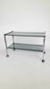 Vintage chrome and smoked glass console