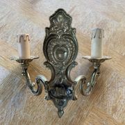 Wall lamp in gilded bronze baroque louis XV style vintage shell pattern