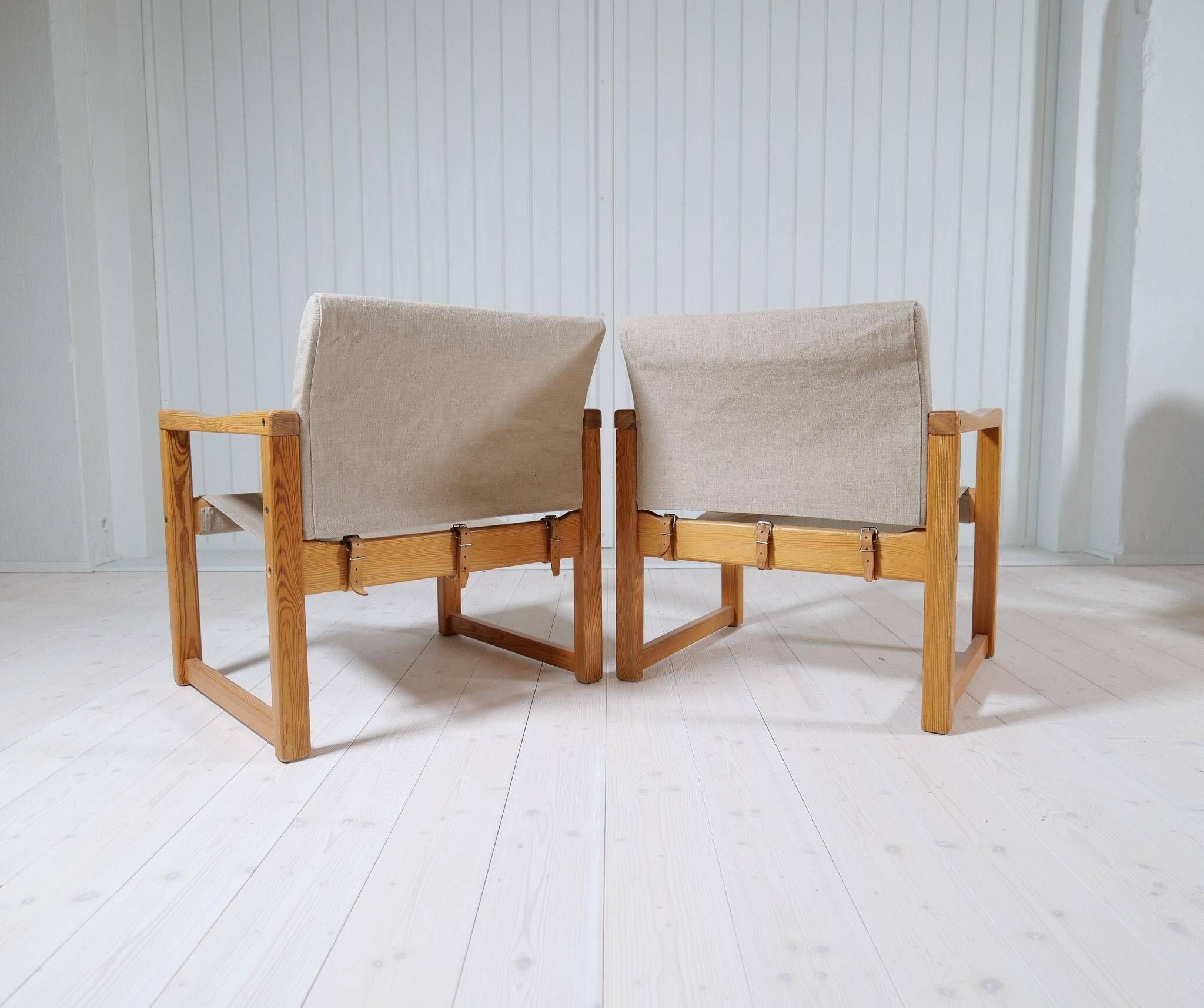 Karin Mobring Diana mid-century modern armchairs by Ikea in Sweden, 1970s.