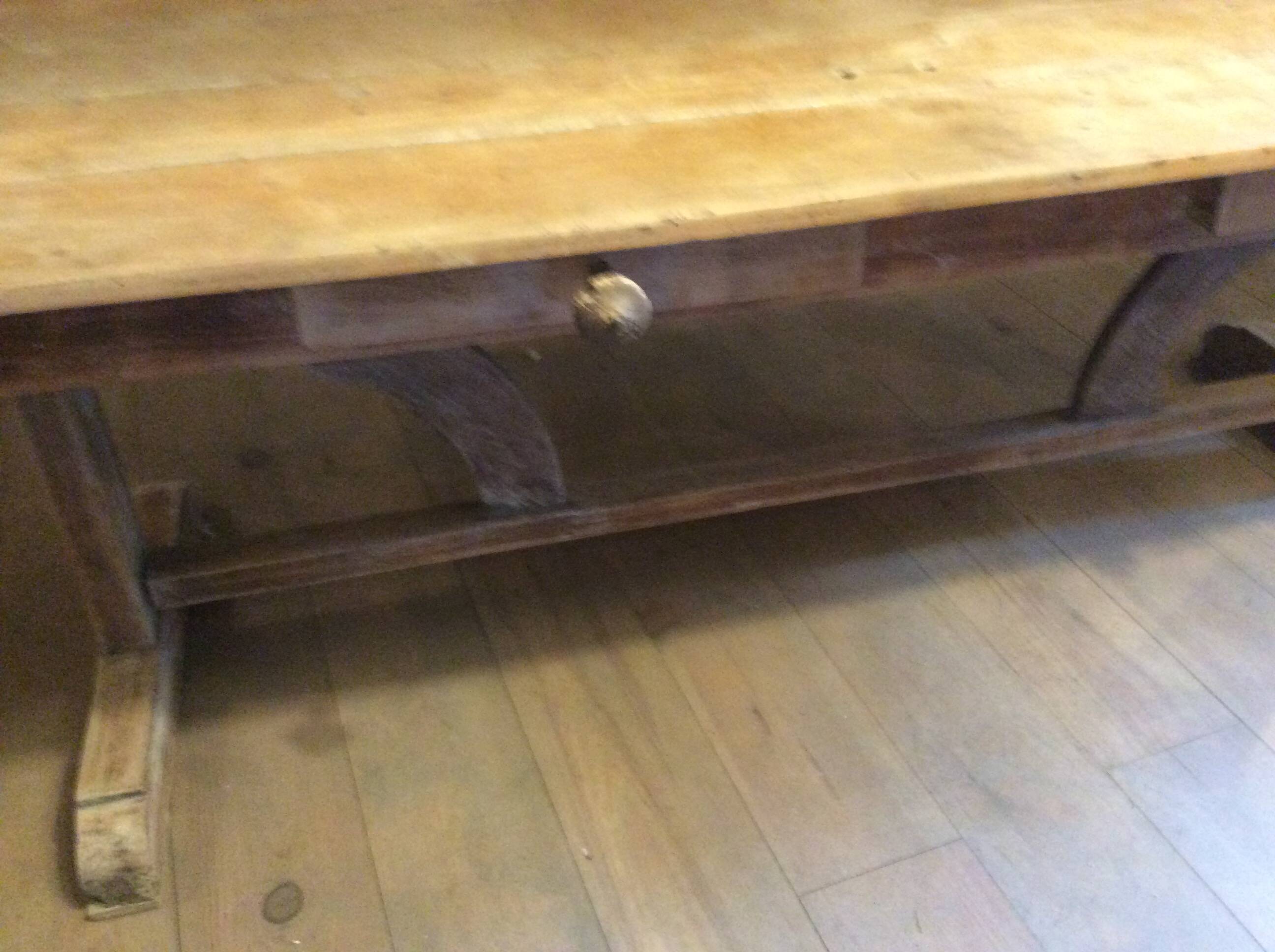 Two-drawer farmhouse table