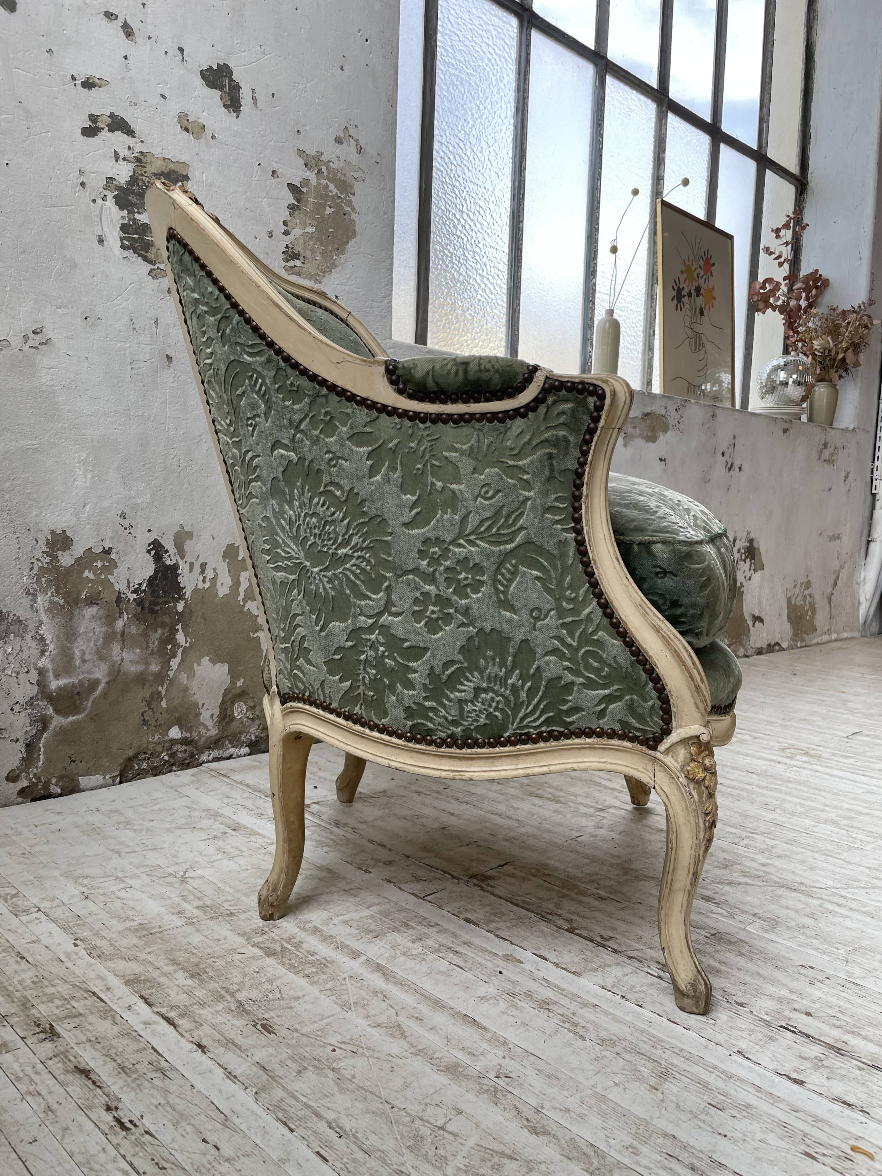 Louis XV shepherdess armchair