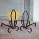 Vintage andirons, pair of andirons, fireplace accessory