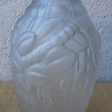 2 Art Deco vases in frosted glass