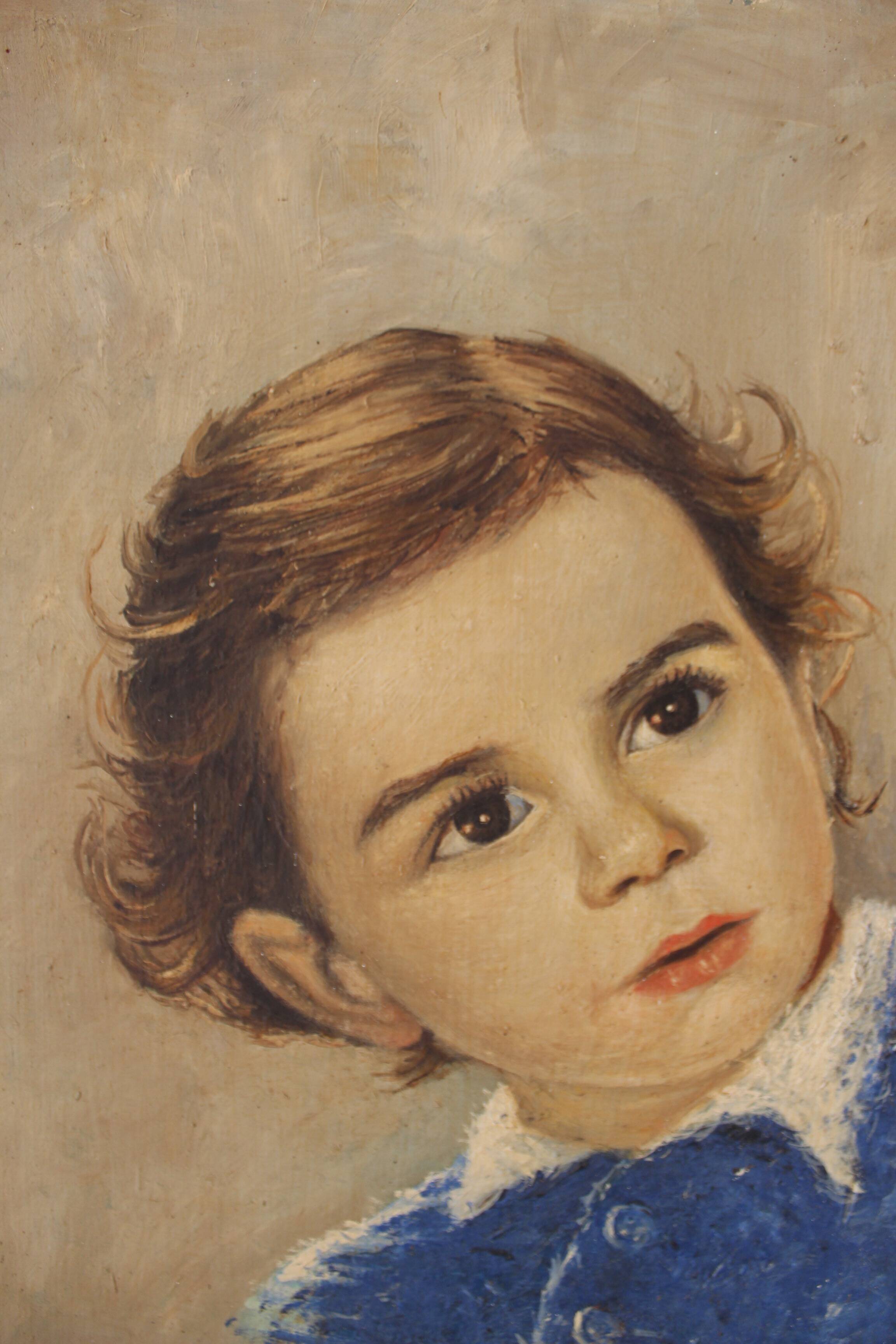 Child portrait oil painting