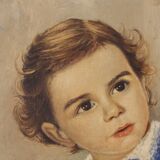 Portrait d’enfant, peinture à l’huile