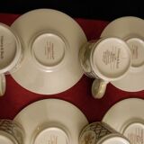 Service of 6 coffee cups in porcelain Villeroy and Boch model Basket lot 1