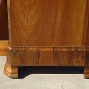 Walnut and walnut burl commode in Louis Philippe style.