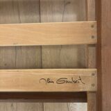 Vintage oak convertible bench by Alain Gaubert