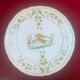 Set of 3 decorative plates Faience by Pornic Bouquets rooster bird 24,5 cm