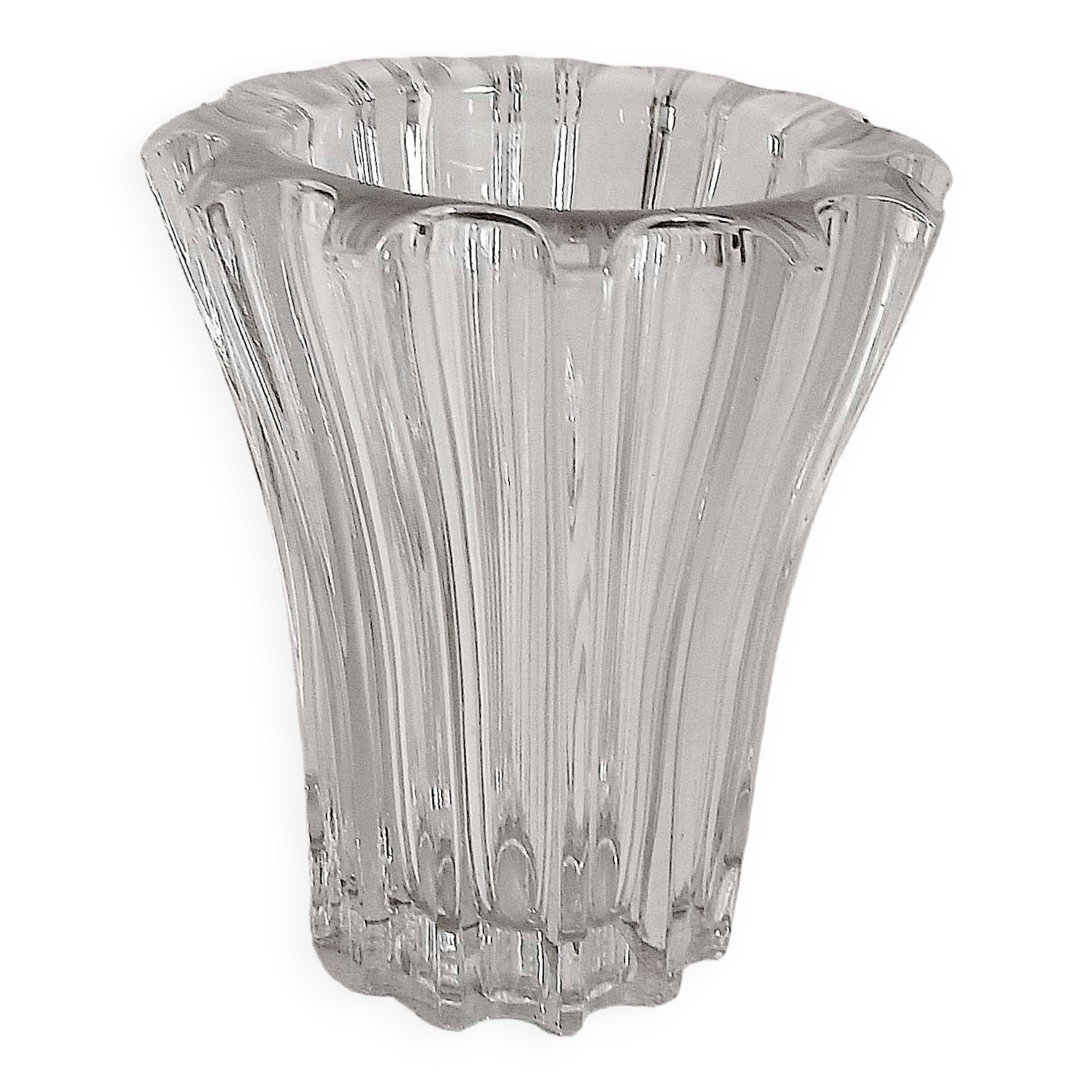 Art Deco vase Pierre D'Avesn molded glass Height 17 cm