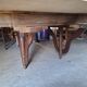 Old walnut carpenter's table, extendable for 18 people.