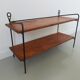 Scandinavian wood and metal shelf 60s 70s