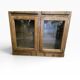 Robust vintage wooden display cabinet