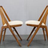 1970s Set of Four Beech Dining Chairs, West Germany