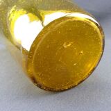 Yellow vase in bubbled blown glass from Biot