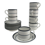 set of 7 coffee cups + saucers - vintage Rörstrand - Scandinavian design
