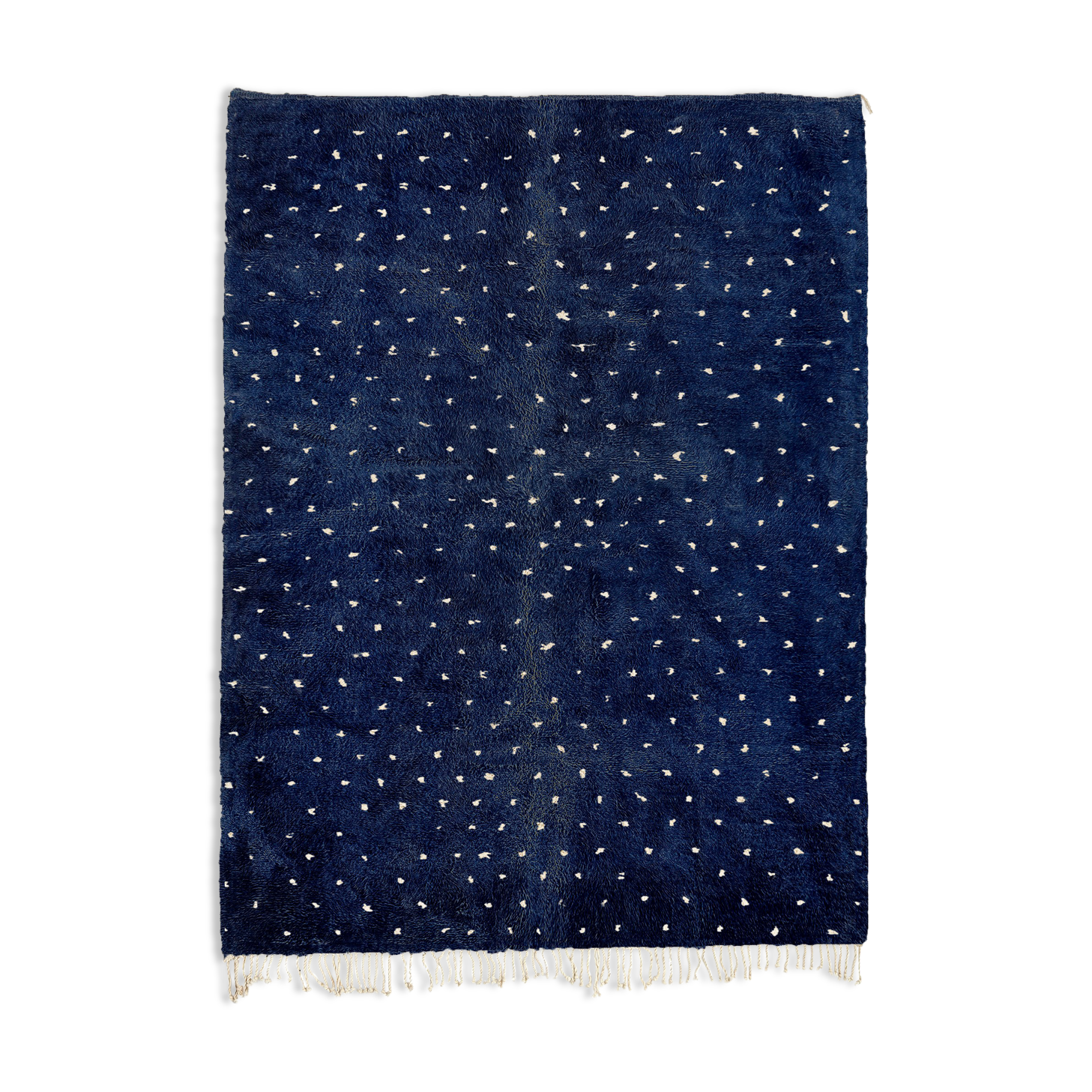 Modern Moroccan carpet dark blue