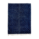 Modern Moroccan carpet dark blue