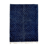 Modern Moroccan carpet dark blue