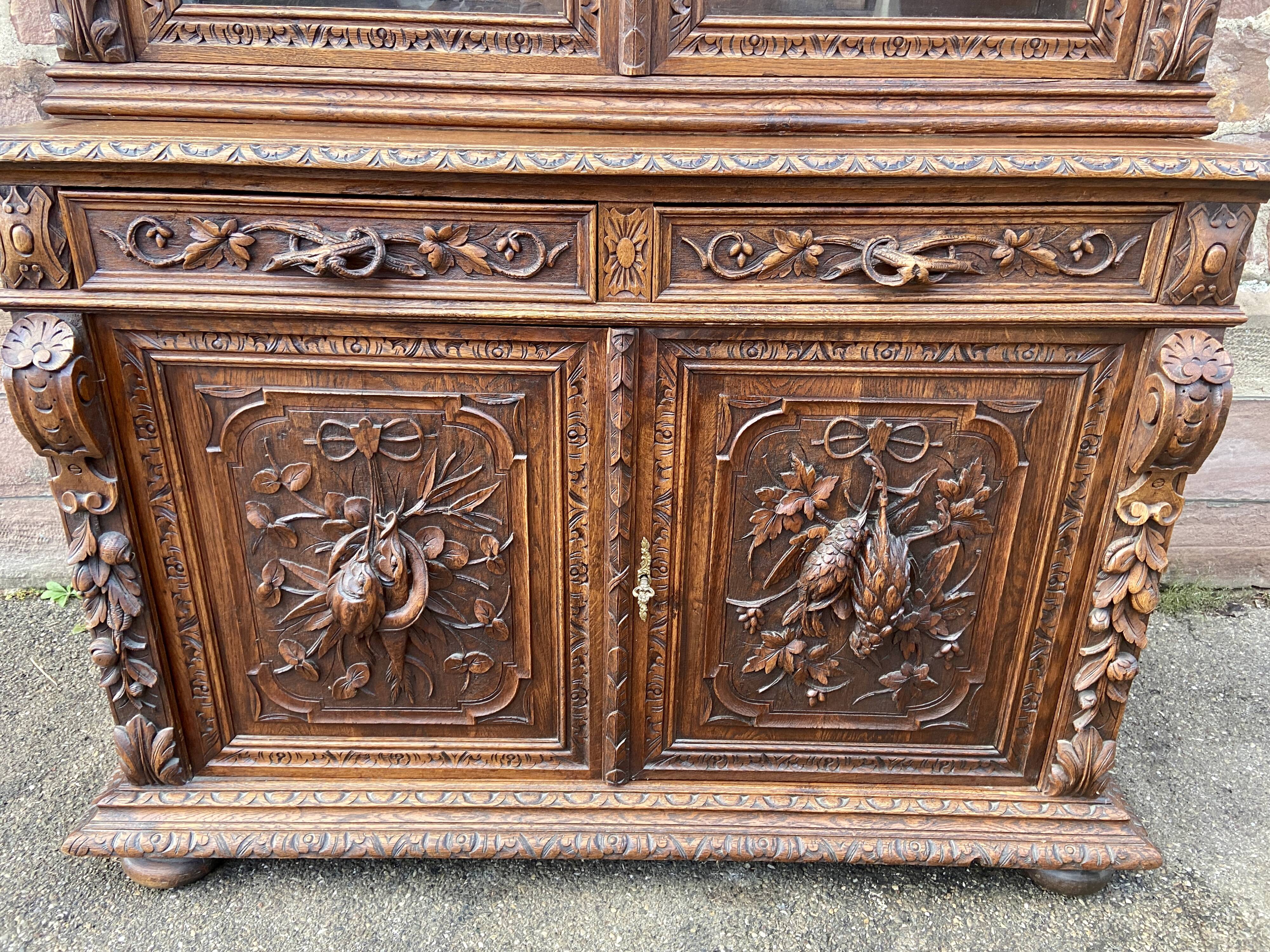 Hunting buffet style Louis XIII Renaissance XXth