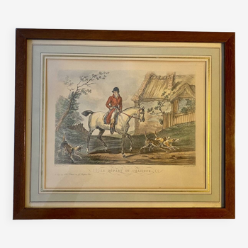 Gravure ancienne, le Chasseur d’après Carle Vernet XX siècle