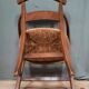 Rustic straw armchair