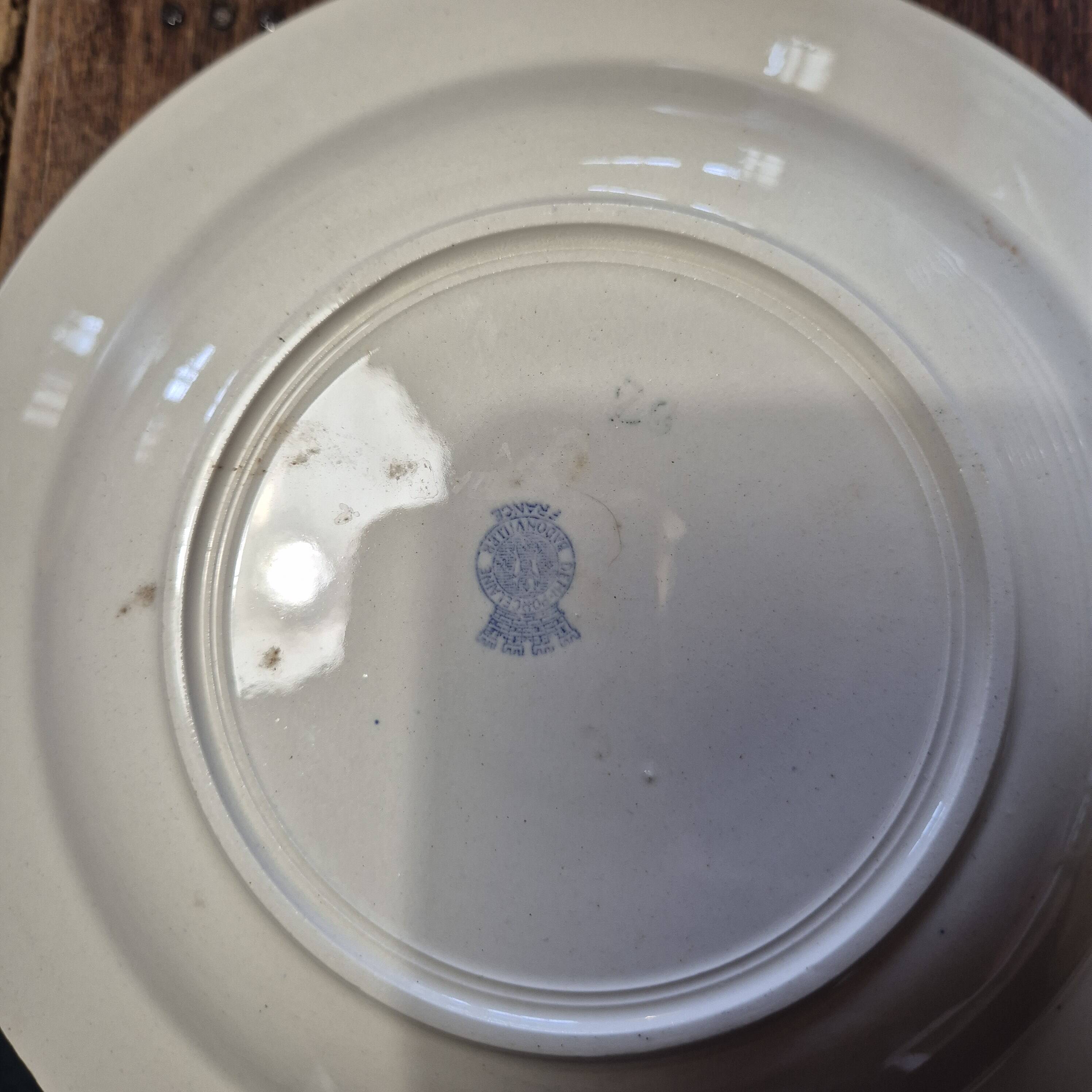 Deep plates Badonviller pink Digoin