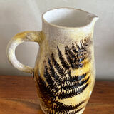 Broc pitcher ceramic pattern ferns
