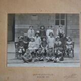 Photo ancienne de classe école lycée de jeunes filles Moulin 1920