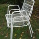 Pair of Italian Emu iron and rilsan armchairs