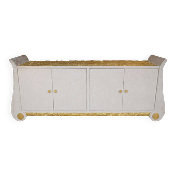 White and gold enfilade, in the Italian style, circa 1980.