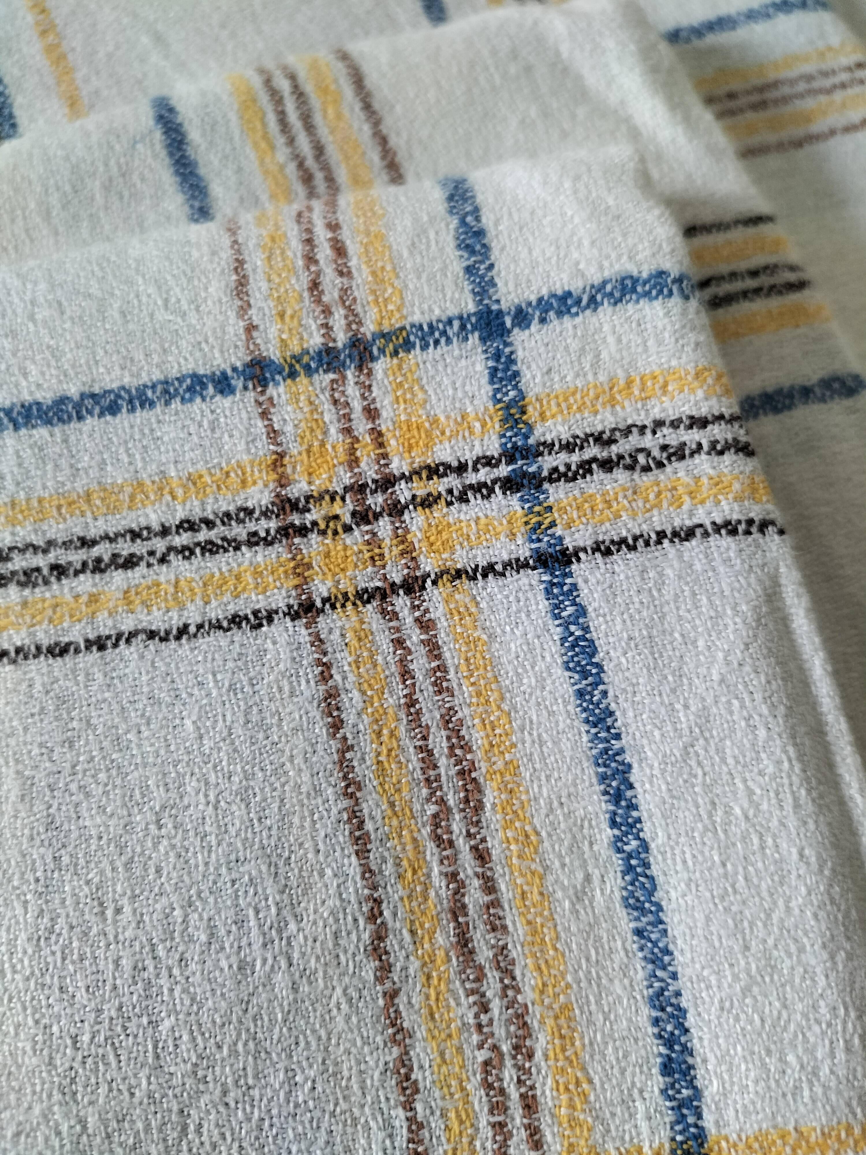 Ensemble de 6 serviettes de table vintage à carreaux