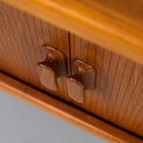 Danish Teak Sideboard with Tambour Doors from CFC Silkeborg, 1980s