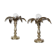 Pair of brass of Massive Belgium 1970 s Hollywood Regency lamps