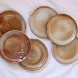 Set of 6 dessert plates from Grès du Marais