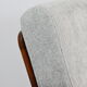 Vintage scandinavian armchair, designer Z.Baczyk, 1960s, light grey fabric