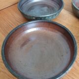4 assiettes creuses en grès de Bouffioulx signées Maurice Pitot Belgique