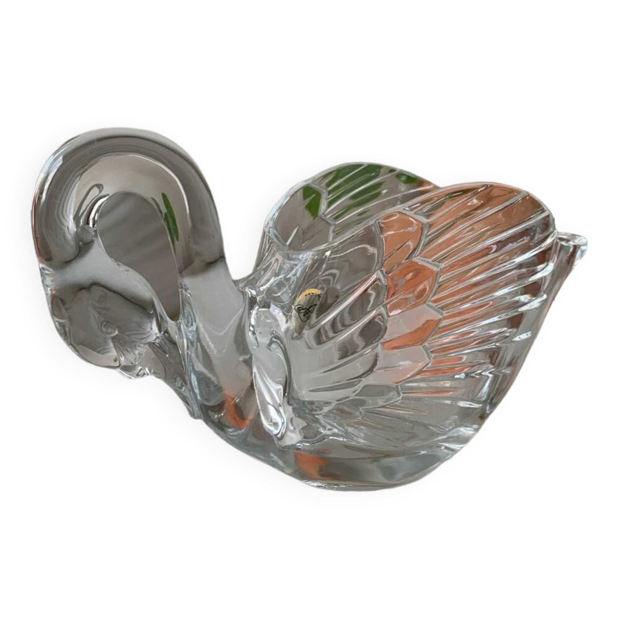 Arques crystal swan flowerpot
