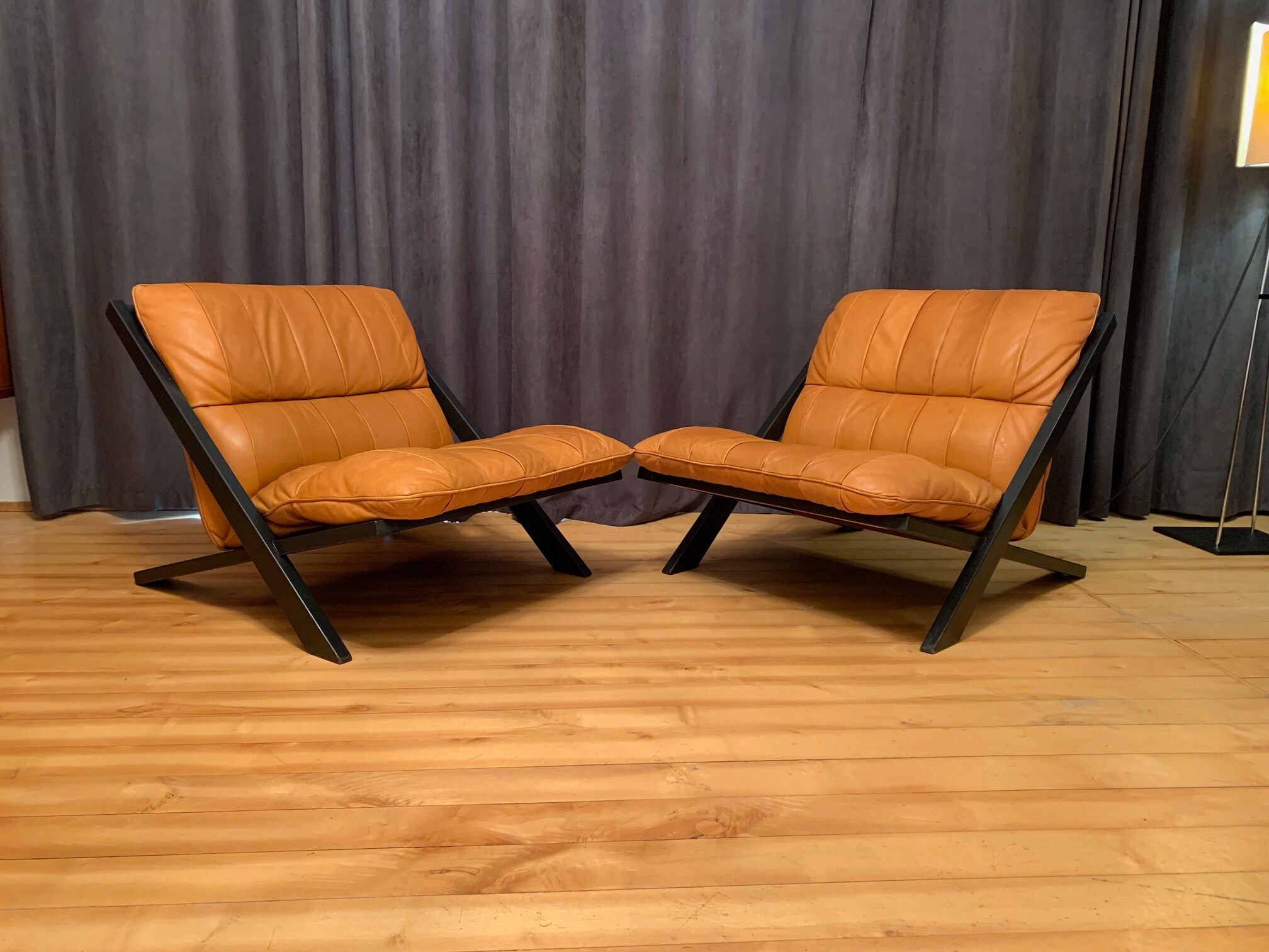 Paire de fauteuils par Ueli Berger, De Sede, Suisse, années 1970.