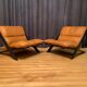 Pair of armchairs by Ueli Berger, De Sede, Switzerland, 1970s.